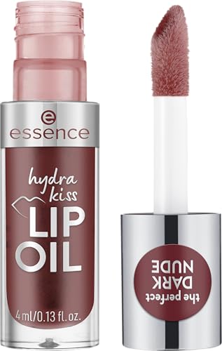 essence Hydra Kiss Lip Oil Intense Hydration Glossy Finish Infused with Hyaluronic Acid Vitamin E Jojoba Oil Vegan Cruelty Free 08 Mocha Glow - Image 1