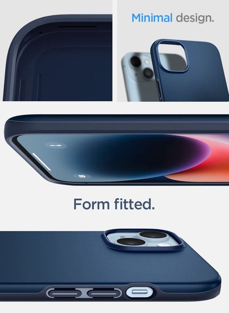 Spigen Thin Fit iPhone 14 Case Cover - Navy Blue - Image 5