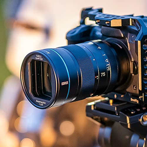 SIRUI 75mm F1.8 1.33X APS-C Anamorphic Lens for E Mount, Blue Flare - Image 2