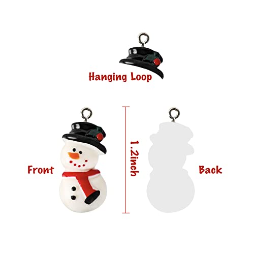 Garma 36PCS Mini Resin Christmas Ornaments Tiny Christmas Tree Decorations Set Comes with String Small Christmas Hanging Ornament for Christmas Tree Decorations - Image 2