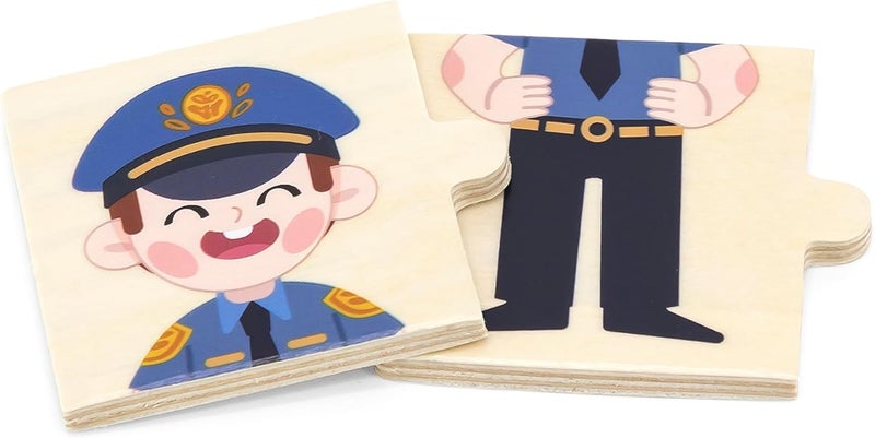Viga Wooden Matching Profession Puzzle Set - Image 2