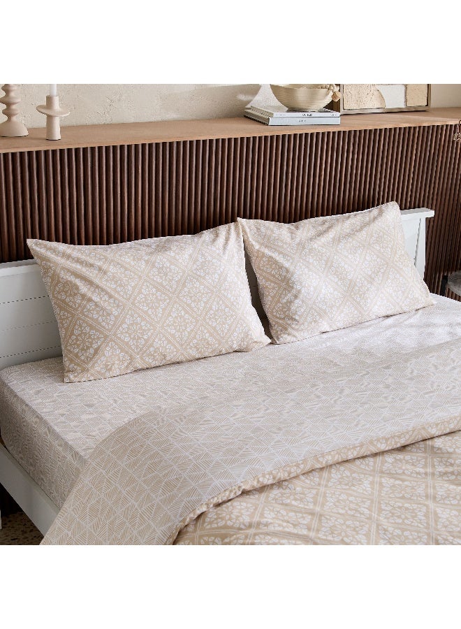 Home Box Madison Burnley 3-Piece Printed Cotton Queen/King Quilt Cover Set - 220x220 cm - Image 1