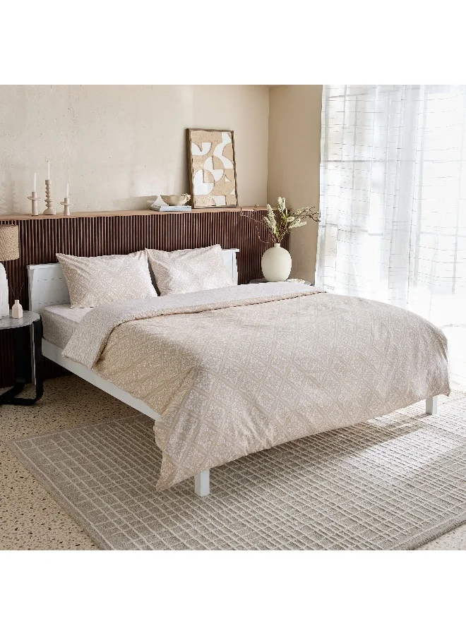 Home Box Madison Burnley 3-Piece Printed Cotton Queen/King Quilt Cover Set - 220x220 cm