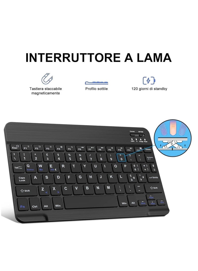 JAJEEK Slim Protective Keyboard Case for iPad Air 11 Inch M2 – Wireless Keyboard for iPad Air 5/4 & iPad Pro 11" (1-4 Gen), Dual Language Layout, Lightweight, Durable, and Stylish Black Case - Image 5