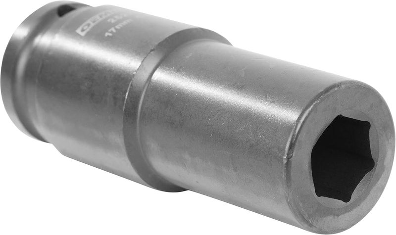 OEMTOOLS 25275 17mm Crank Bolt Socket, Heavy Duty Harmonic Balancer Socket For Stubborn Bolts, 17mm Impact Socket 1/2 Drive Crank Bolt Removal Tool - Image 1