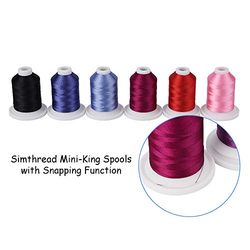 Simthread Embroidery Machine Thread Kit 800Y 21 Spools Pink and Purple Colors for Professional Embroidery Design - Image 3