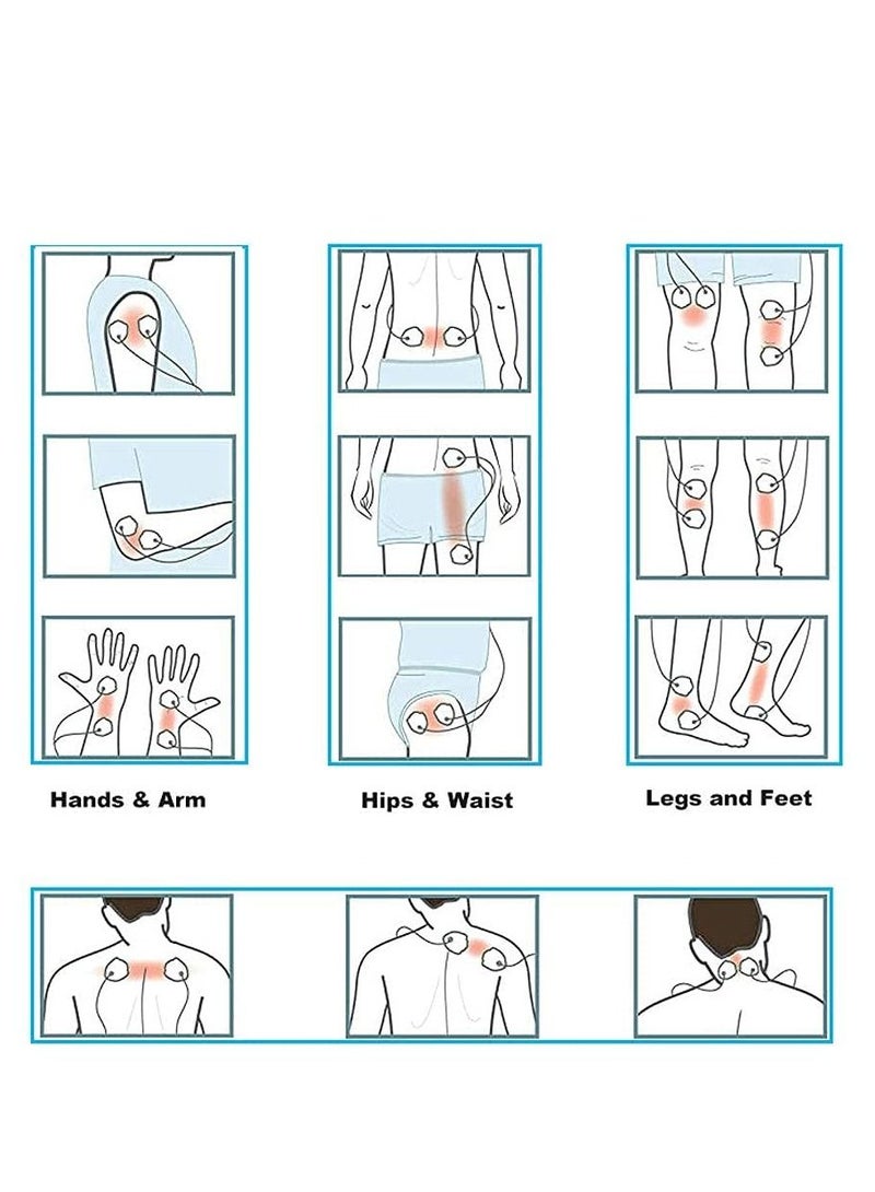 SYOSI TENS Unit Replacement Pads, 20 Pack Snap Electrode Pads for Tens Unit with Standard 3.5mm snap-on Connector Compatible with Belifu TENS Reuse More Than 35 Times - Image 4