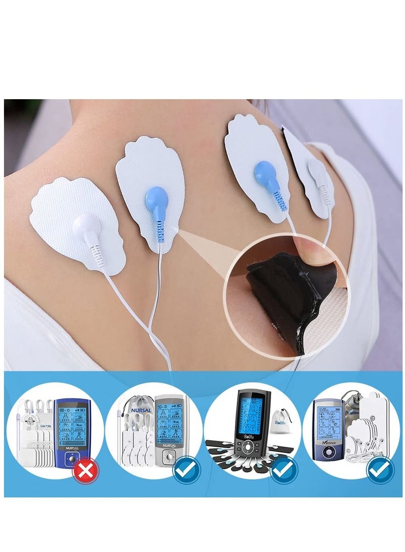 SYOSI TENS Unit Replacement Pads, 20 Pack Snap Electrode Pads for Tens Unit with Standard 3.5mm snap-on Connector Compatible with Belifu TENS Reuse More Than 35 Times - Image 5