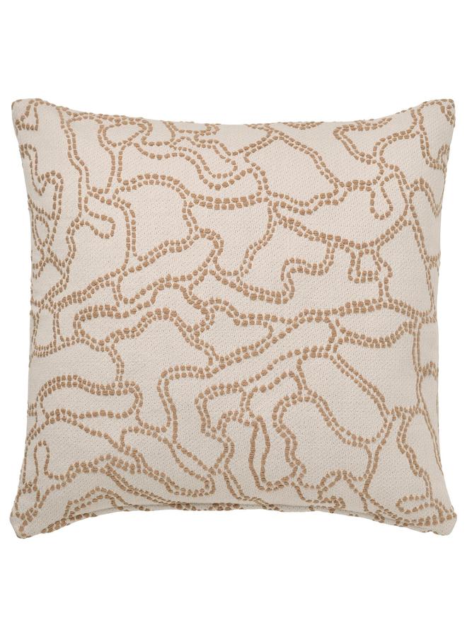 erorex Cushion cover, off-white/yellow-beige, 50x50 cm - Image 1