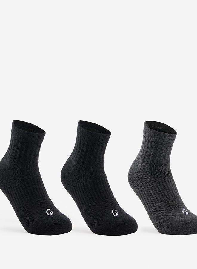 DECATHLON Kids' Mid-High Sports Socks Tri-Pack RS 500 - / - Image 1