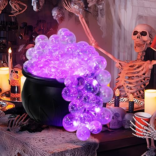 ORIENTAL CHERRY Halloween Decorations Indoor - DIY Bubbling Cauldron Set - Black Plastic Bowl Hocus Pocus Party Decoration - Spooky Vintage Decor for Home Kitchen Room Party Table - Image 5