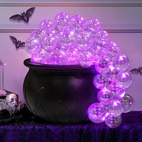 ORIENTAL CHERRY Halloween Decorations Indoor - DIY Bubbling Cauldron Set - Black Plastic Bowl Hocus Pocus Party Decoration - Spooky Vintage Decor for Home Kitchen Room Party Table - Image 1