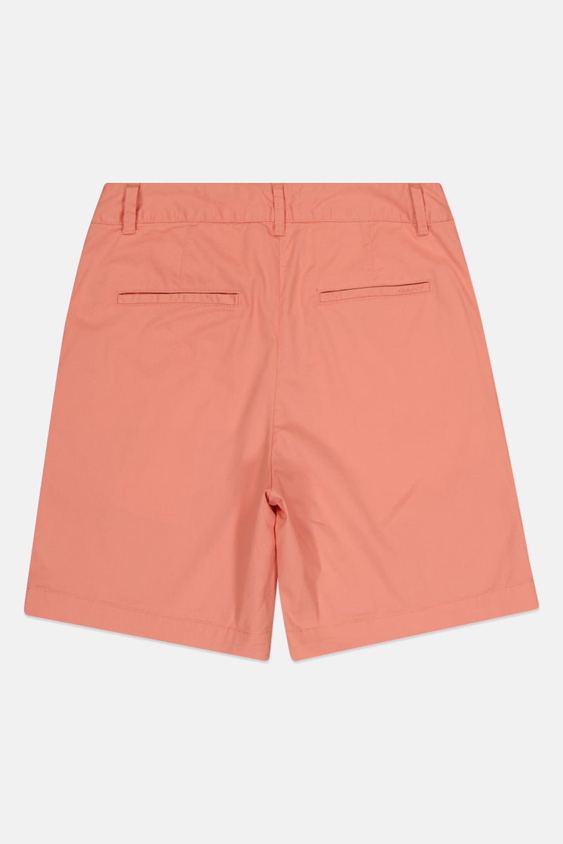 GANT Women Solid Chino Shorts, Peach - Image 2