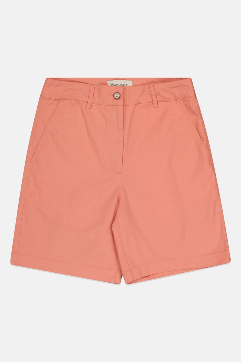 GANT Women Solid Chino Shorts, Peach - Image 3