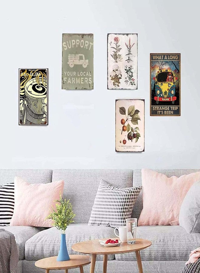 Cusde Funny Signs What A Long Strange Trip It's Been Hippie Tin Sign Wall Plaque Poster For Home Decor Living Room Bars Restaurants Cafes Clubs 8x12 Inch - Image 5
