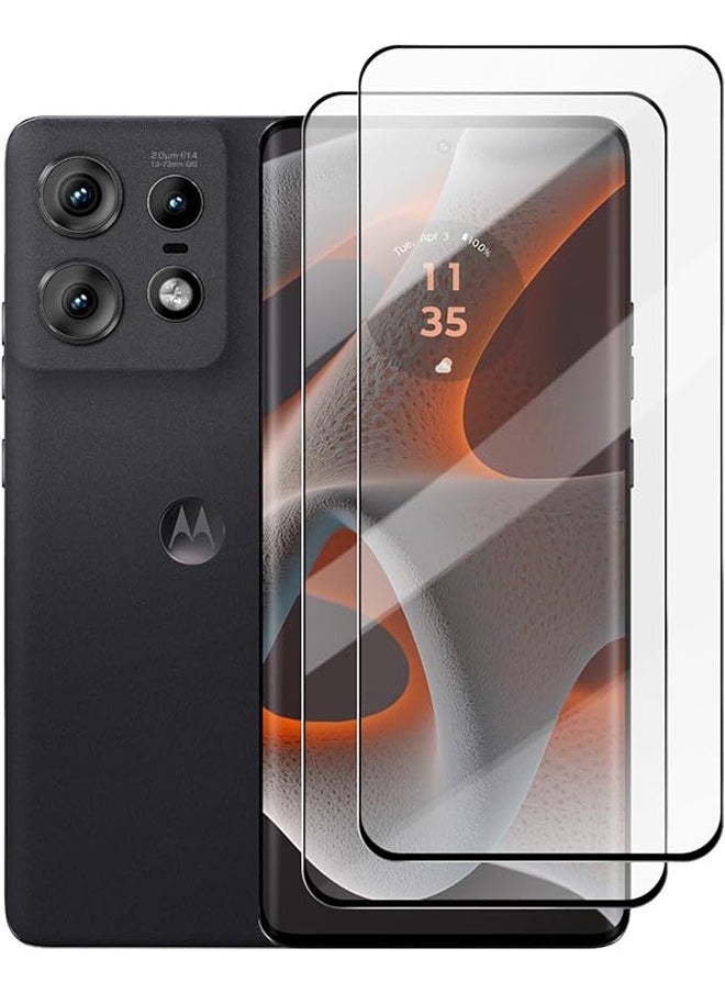 Generic - 2 Pack Motorola Edge 50 Pro 5G Screen Protector, 9H Tempered Glass Screen Protector for Motorola Edge 50 Pro 5G, Premium 3D Curved Edge Guard Film，Case Friendly, Anti-Scratch Film (Edge Adhesive) - Image 1