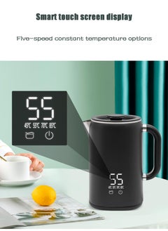 Rewell Kettle, 1700 Ml, Electric Kettle, 1500 Watt, Fast Boiling Stainless Steel, Automatic Shut-Off, 16-Hour Constant Temperature, Suitable for Business Trips, Camping, Travel, Office, Home, Black  - Image 5