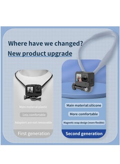 TELESIN Neck Mount Necklace Holder POV Selfie Hand Free Chest Shoulder Support Video Vlog Body Strap Attachment Accessories for GoPro Max Go Pro Hero 11 10 9 8 7 Insta360 One RS X2 X3 DJI Action 2 3 (S)  - Image 5
