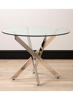 VANITY LIVING VANITY LIVING Dining Table - Davos Chrome Round 4-Seater  - Image 2