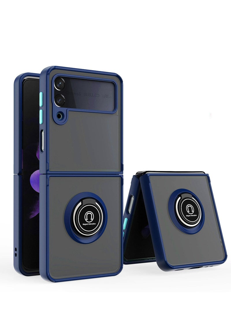 GULFLINK Back Cover Phone Protection Case For Samsung zflip4 Royal blue - Image 1