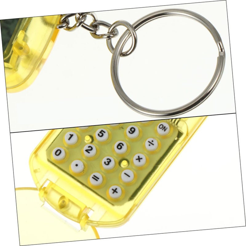 Mini Keychain Calculator Portable Pocket Size with Hinged Cover for Students - Image 4