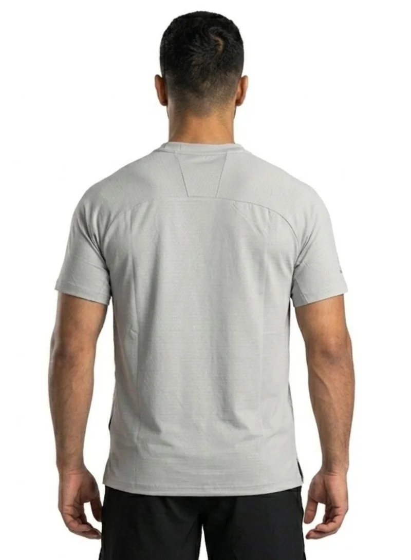 بريما إيس Men's Running Top Luxury Soft T-Shirt Grey