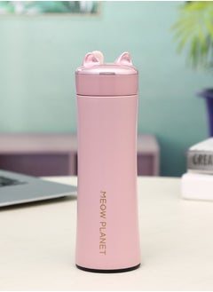 Generic 280ml Thermos Bottle Stainless Steel Vacuum Flasks Cute Cat Fox Ear Thermal Coffee  - Image 2