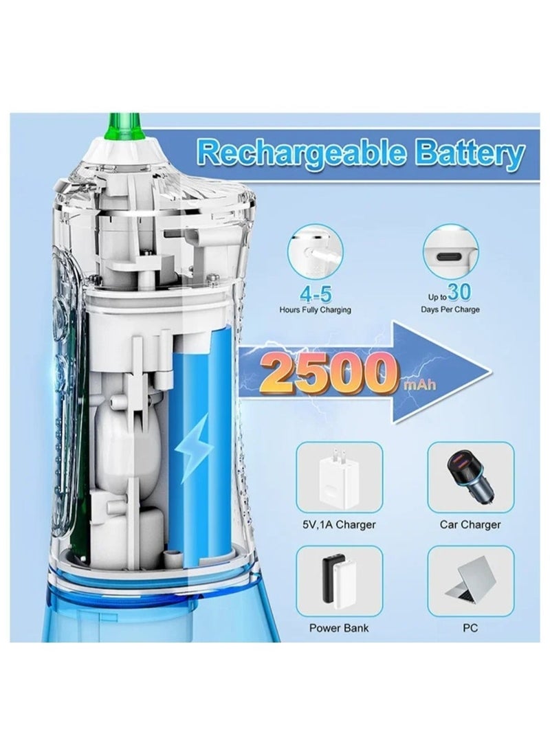 2023 Upgraded Portable Whitening Water Flosser – Rechargeable Cordless Dental Cleaning Oral Irrigator, IPX7 Waterproof, Deep Plaque Removal, Gum Massager, Teeth Cleaner for Home & Travel - Image 4