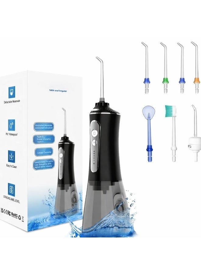 2023 Upgraded Portable Whitening Water Flosser – Rechargeable Cordless Dental Cleaning Oral Irrigator, IPX7 Waterproof, Deep Plaque Removal, Gum Massager, Teeth Cleaner for Home & Travel - Image 1