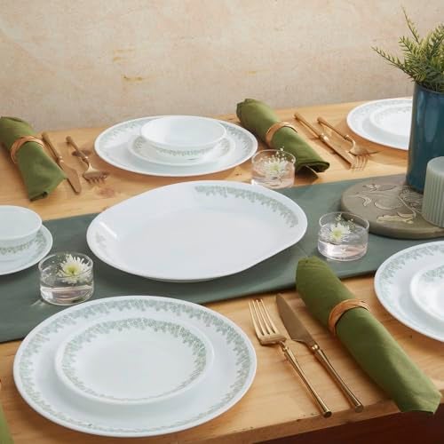 Corelle Spring Blossom Mint - 4 Pcs Bachelor Set (VDB) | for Family of 2| Break & Chip Resistant | Lightweight & Durable | Microwave & Dishwasher Safe - Image 3