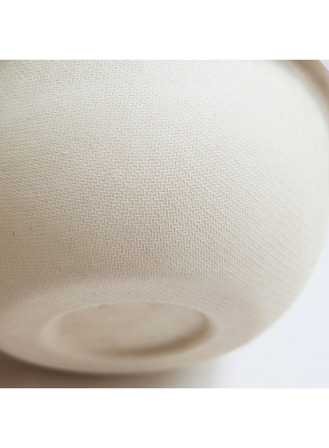 10pcs/1set bamboo fiber bowls 10 oz - microwave-safe, waterproof and oil-proof disposable tableware suitable for barbecue, camping, parties, weddings, soups, salads, ice cream, cookies - Image 4