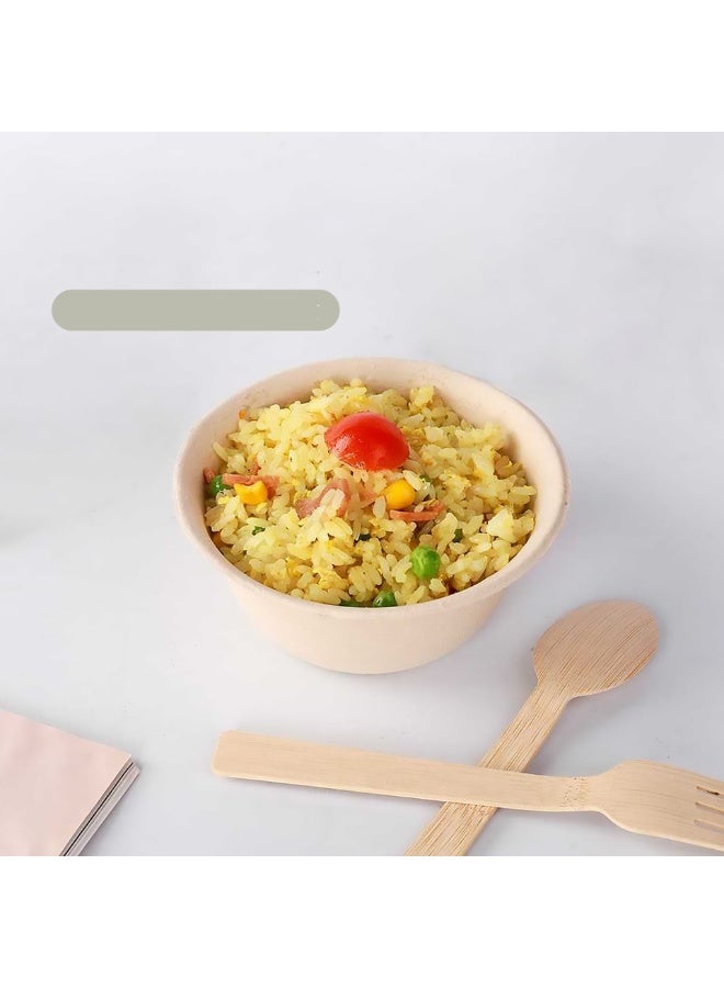 10pcs/1set bamboo fiber bowls 10 oz - microwave-safe, waterproof and oil-proof disposable tableware suitable for barbecue, camping, parties, weddings, soups, salads, ice cream, cookies - Image 2