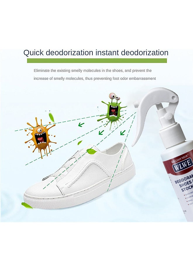 WILLIAM WEIR 120ML Foot Care Shoe Odor Eliminator Deodorizer Spray And Removes Bad Smells Of Boots Heels Tennis Shoe Cleats Sneakers Ballet Shoe Sports Shoes And More - Image 3
