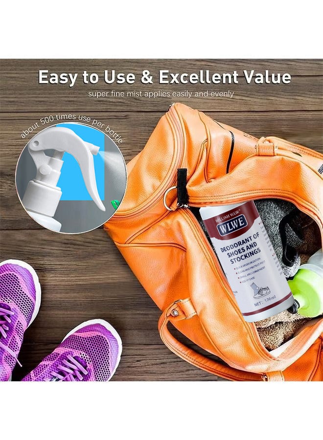 WILLIAM WEIR 120ML Foot Care Shoe Odor Eliminator Deodorizer Spray And Removes Bad Smells Of Boots Heels Tennis Shoe Cleats Sneakers Ballet Shoe Sports Shoes And More - Image 5