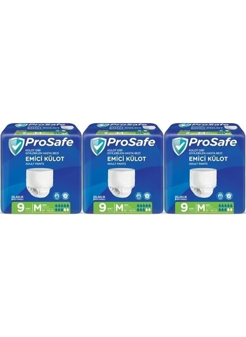 Prosafe Absorbent Panty Diaper Medium 27 Pieces (3pk*9)