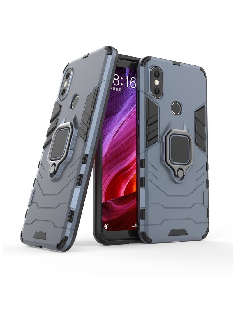 Blue Protective Cover With Ring Bracket For Xiaomi - Image 1