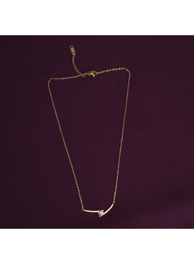 PALMONAS Pearl Pendant Necklace for Women - Waterproof & Anti-Tarnish - Image 4