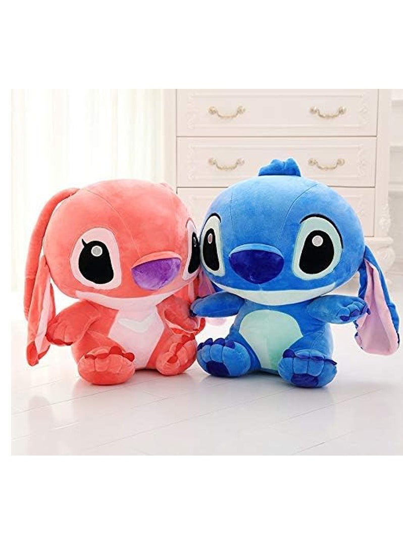 Generic - Stuffed & Plush Animals - 20cm Big Kawaii Stitch Plush Doll Toys Lilo and Stitch Stich Plush Toy for Children Cartoon Plush Pillow Kid Birthday Gift (Pink 20cm) - Image 1