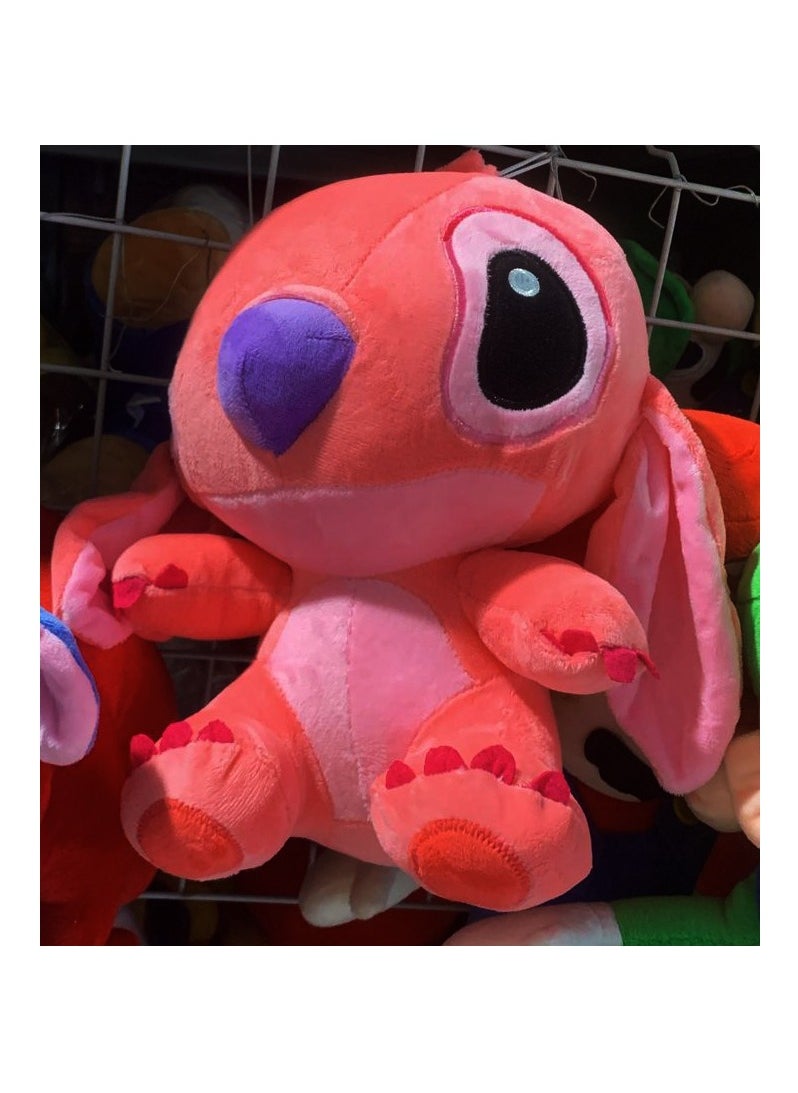 Generic - Stuffed & Plush Animals - 20cm Big Kawaii Stitch Plush Doll Toys Lilo and Stitch Stich Plush Toy for Children Cartoon Plush Pillow Kid Birthday Gift (Pink 20cm) - Image 1
