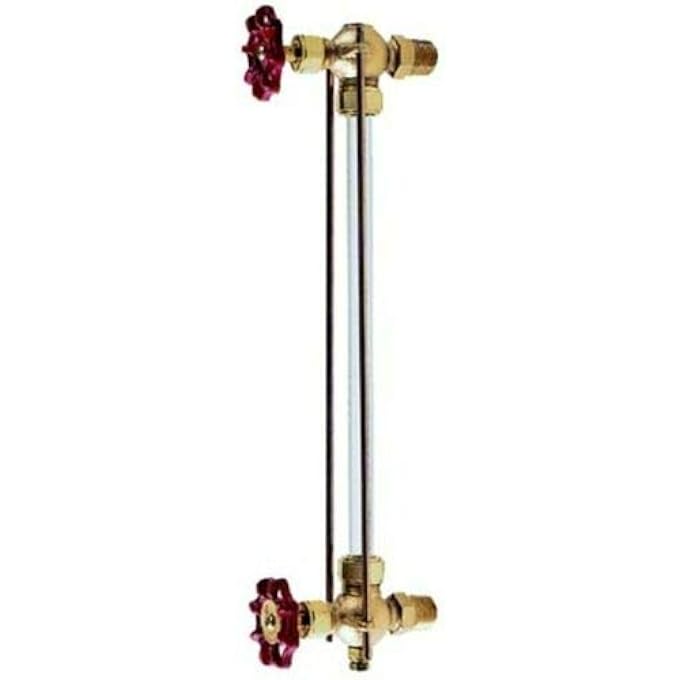 STORE BOILER SIGHT GAUGE GLASS VALVE KIT 1/2" NPT 5/8" X 12" GLASS W DRAIN - Image 2