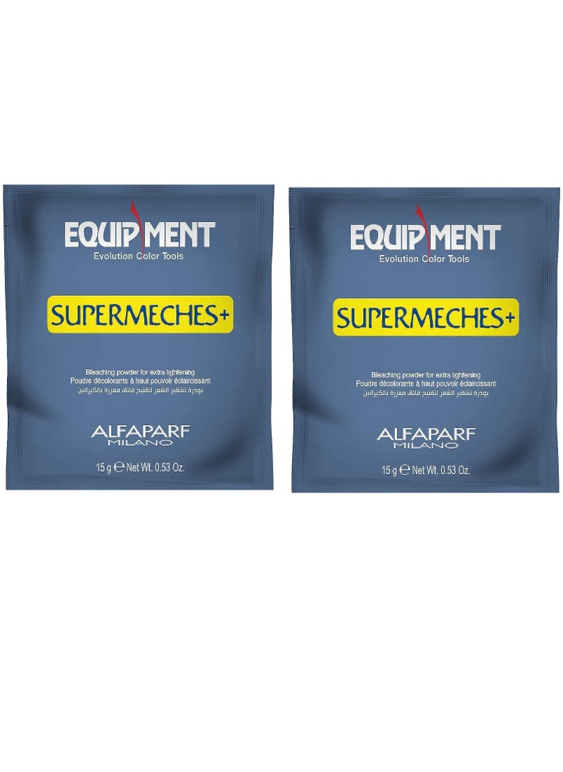 ALFAPARF MILANO Two Pieces of Equipment Supermeches And Powder Bleach Clear 15g  - Image 1