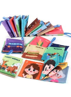 Generic Manufacturers Supply 8-piece Baby Cloth Book Suit Baby Toys 0-3 Years Old Tear-proof Animal Cloth Book Palm Book-Color:JL570 8-in-1 Suit 160.4G  - Image 5