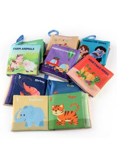 Generic Manufacturers Supply 8-piece Baby Cloth Book Suit Baby Toys 0-3 Years Old Tear-proof Animal Cloth Book Palm Book-Color:JL570 8-in-1 Suit 160.4G  - Image 4