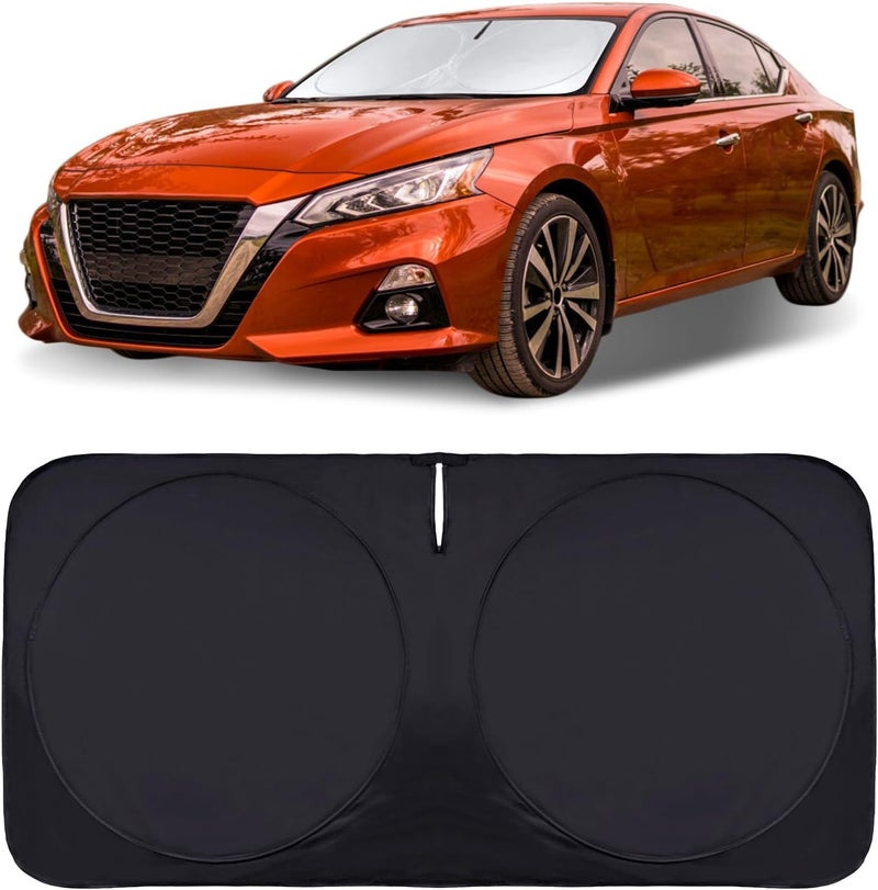 INSAUTO for Altima 2024 Windshield Sun Shade Sunshade for Nissan Altima Sedan 2019-2022 2023 Windshield Cover Front Window Sun Shield Foldable Sun Visor Protector UV Heat Protection Car Accessories - Image 1