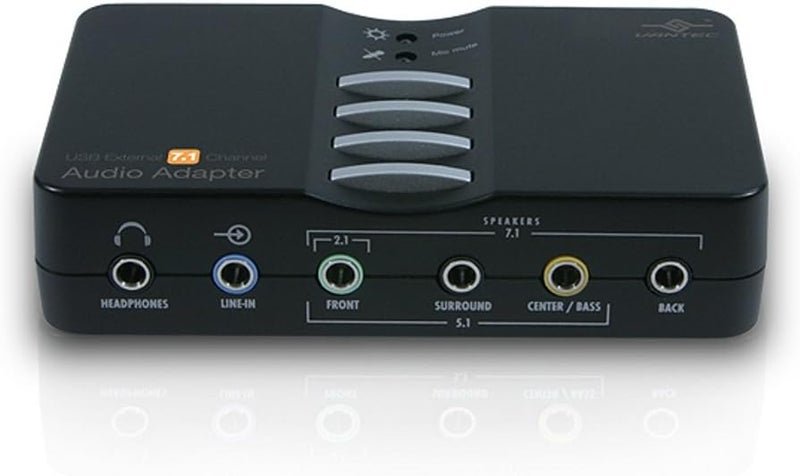 Vantec NBA-200U USB External 7.1 Channel Audio Adapter (Black) - Image 2