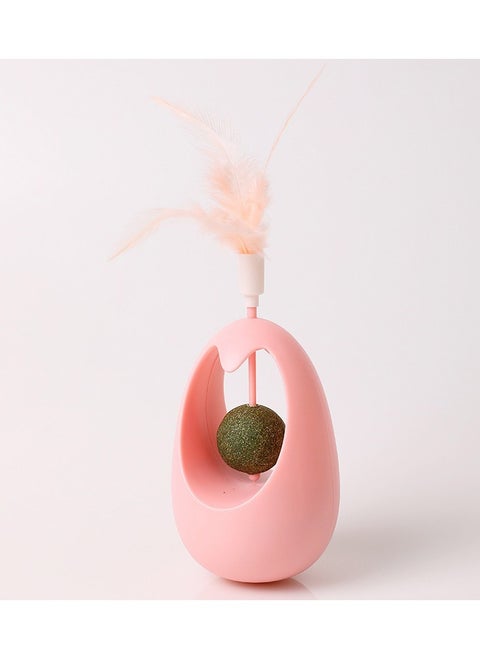 Must - have Hot - selling Item! Cat Tumbler with Shaking Catnip Ball and Fluffy Feather Teaser - Self - entertaining and Training Gadget