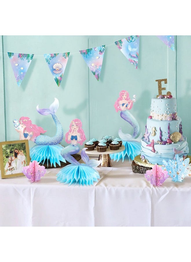 Decor365 Little Mermaid Party Flag Banner Backdrop Garlands Under The Sea Mermaid Party Hanging Decorations For Ocean Sea Underwater Pool Beach Side Theme Girls Birthday Party Supplies  - Image 4
