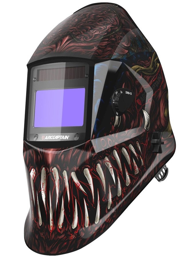 ARCCAPTAIN Welding Helmet Auto Darkening, 1/1/1/1 True Color Welding Hood, 4 Arc Sensor 1/25000s Response Time Solar Powered Weld Hood Helmet, Alien - Image 1