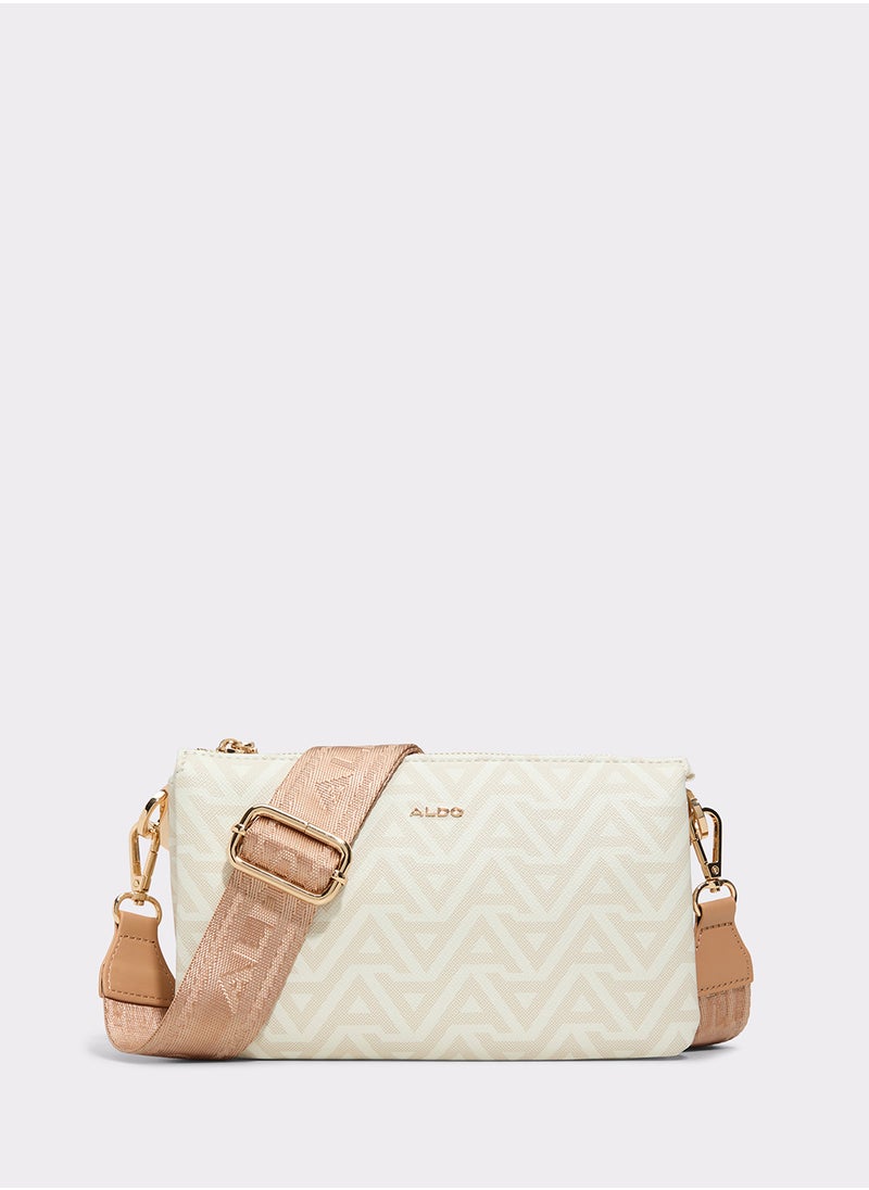 ALDO Zip Through Logo Print Crossbody  - Image 1