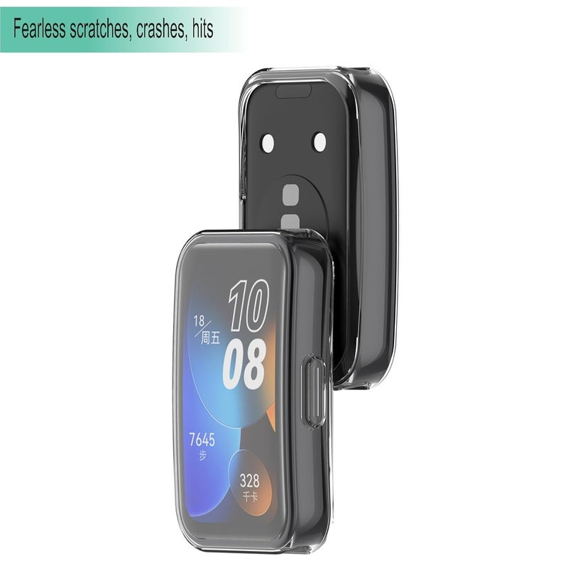 Wisely Protective Case Cover Compatible Huawei Band 10/9 / 8 SmartWatch Full Screen Protector Soft Case HD Clear - Image 3